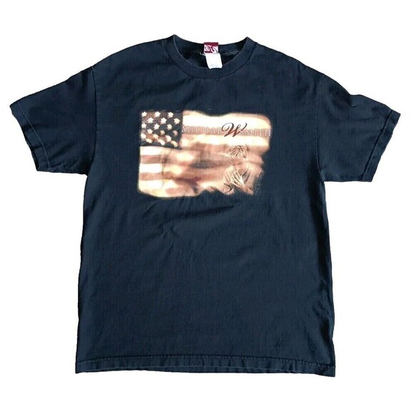 Smitty Wear Other - Michael W Smith Tour T-Shirt Men's Large American Flag Graphic Black Vintage
